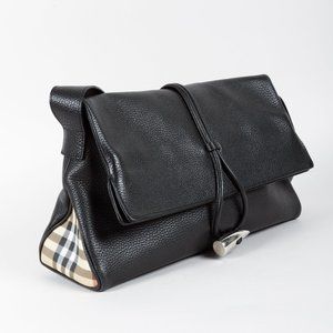 Burberry Haymarket Horn Toggle Shoulder Bag